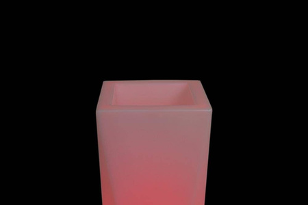 Donica dekoracyjna BASKA z wewnętrzną półką i podświetleniem LED RGB 16 kolorów + pilot - 75 cm